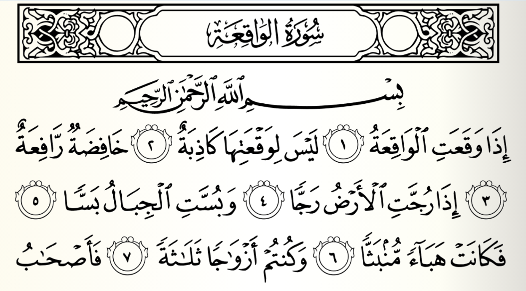 Doa Selepas Baca Surah Al Waqiah / Doa Selepas Bacaan Surah Al Waqiah